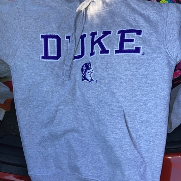 Duke Tops - Vintage Duke Hoodie, Gray, Women’s Size Small